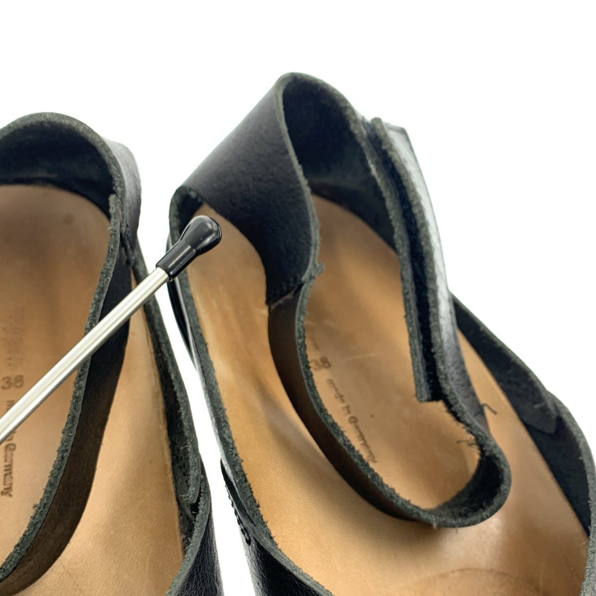 trippen / 트리펜 | f 발목 스트랩 벨크로 가죽 플랫 신발 | 38 | 여성