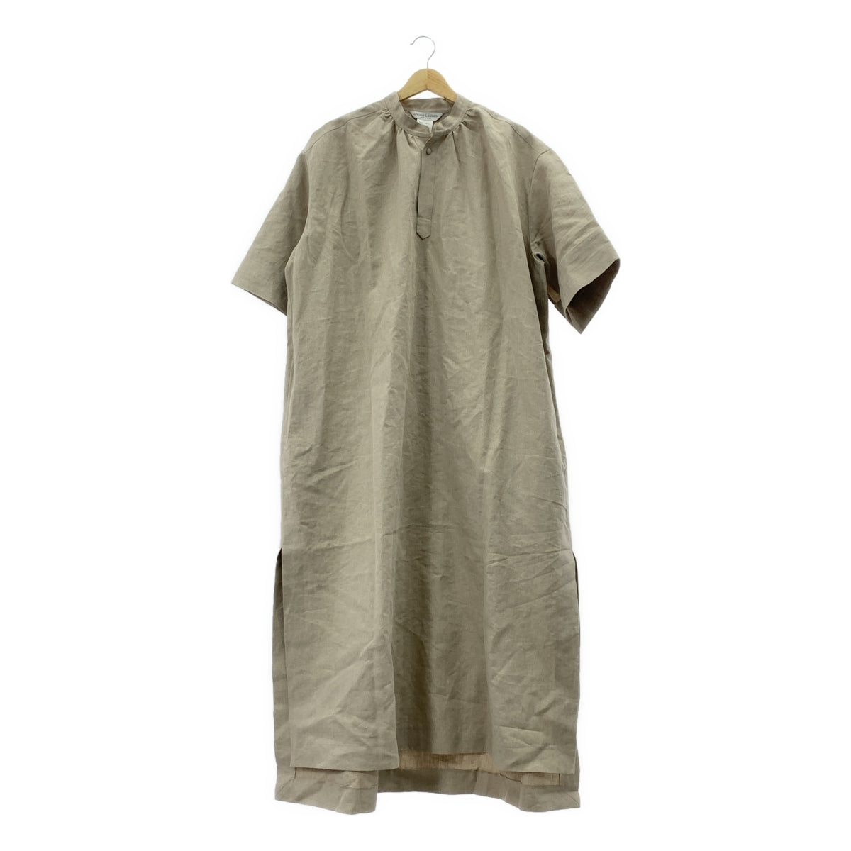 UNION LAUNCH / 유니언 런치 | 프렌치 리넨 밴드 컬러 반소매 원피스 | F |