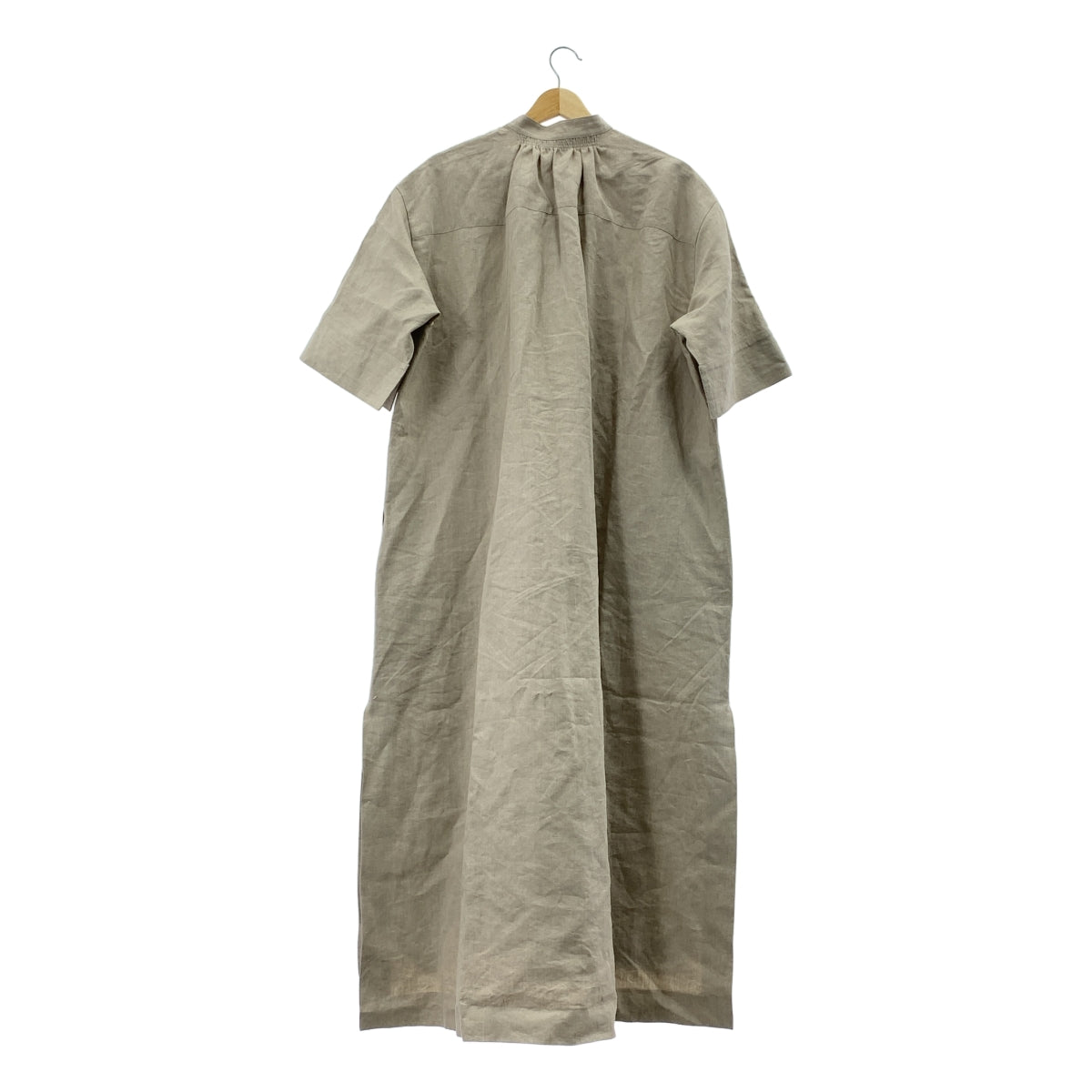 UNION LAUNCH / 유니언 런치 | 프렌치 리넨 밴드 컬러 반소매 원피스 | F |