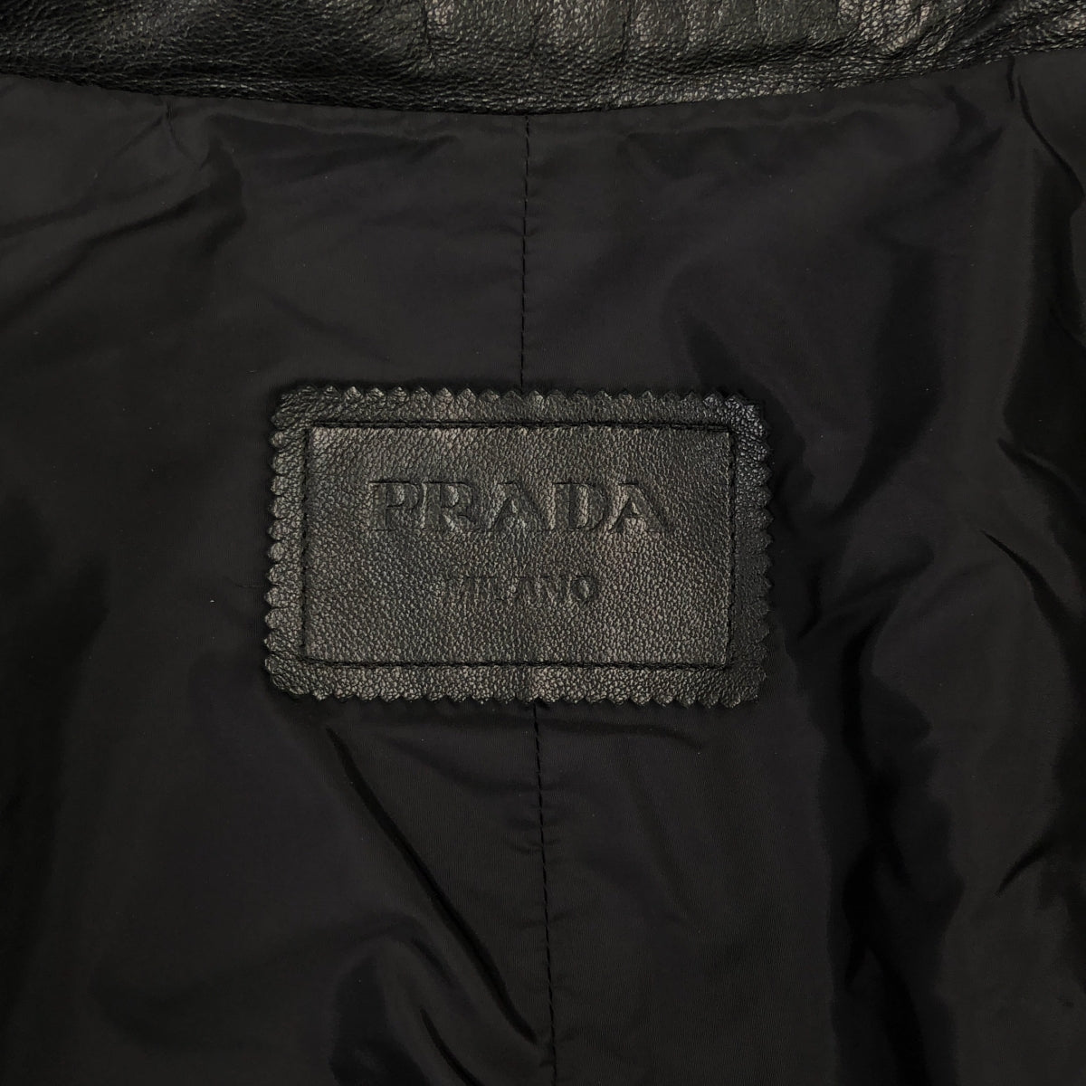 PRADA / プラダ | ロゴパッチ ハイネック ジップアップ