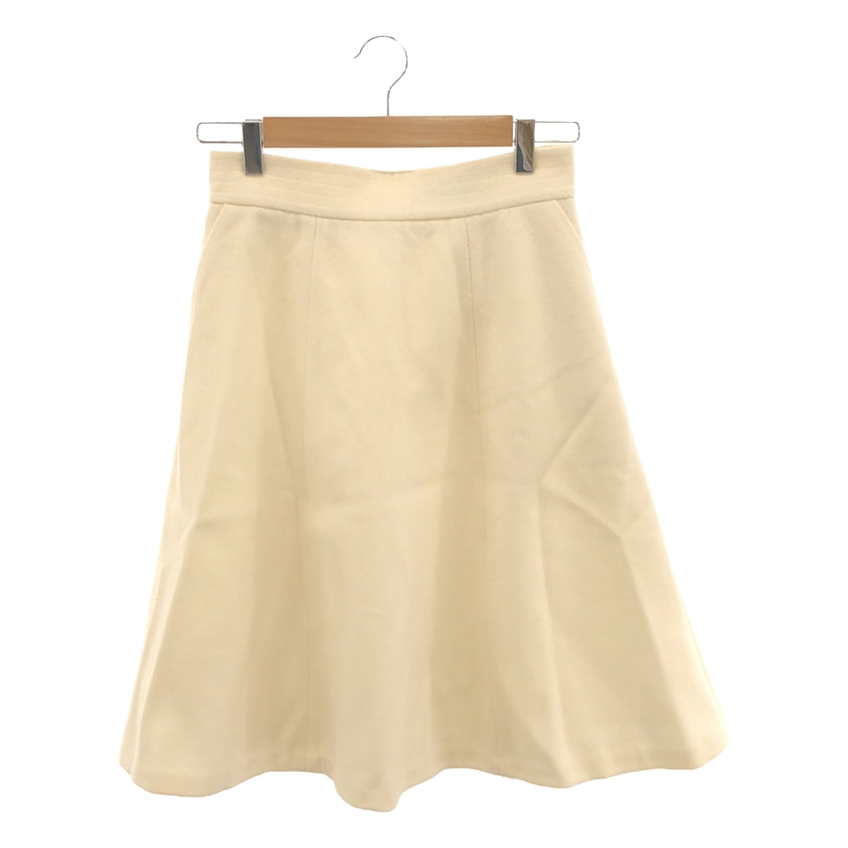 BLUE LABEL CRESTBRIDGE / 블루 라벨 크레스트 브릿지 | 울 플레어 스커트 | 38 | 화이트 | 여성