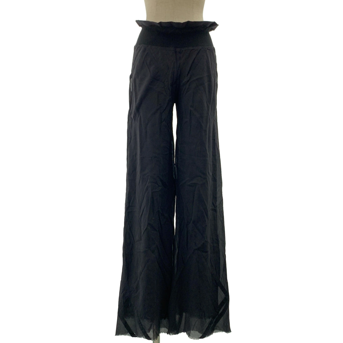 Rick Owens / リックオウエンス | シルク リブ ウエストゴム イージー パンツ | 40 | レディース