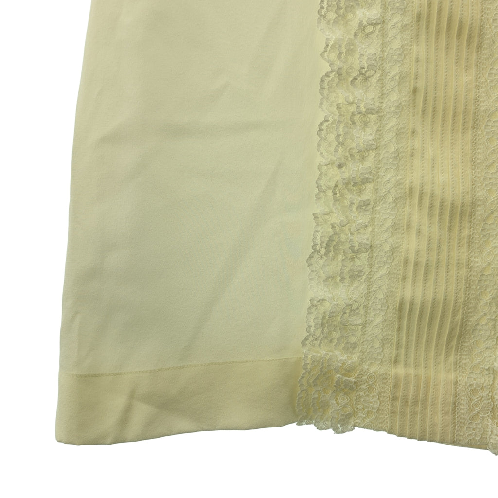 GUCCI / グッチ | シルク フェザー フリル装飾 ラウンドカラー ノースリーブブラウス | 38 | レディース