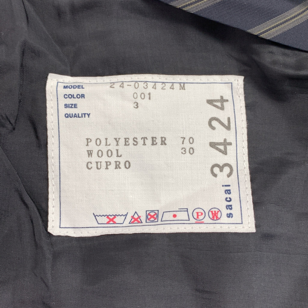 sacai / サカイ | Belted trousers フレア パンツ | 3 | メンズ