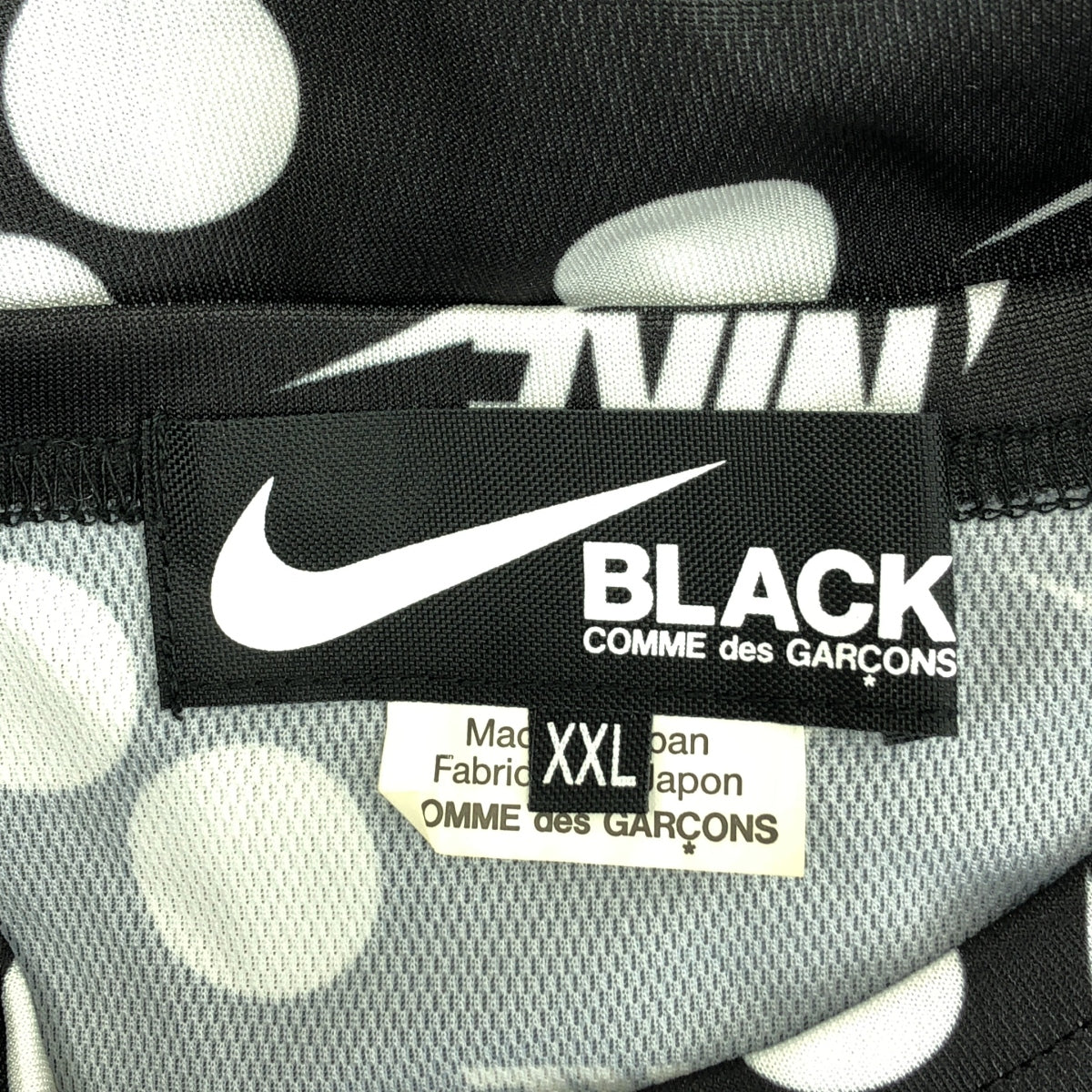 BLACK COMME des GARCONS / 블랙콤 데 걸슨 | 2019AW | × NIKE / 나이키 총무늬 로고 T셔츠 컷소우 | XXL | 블랙/화이트 | 남성