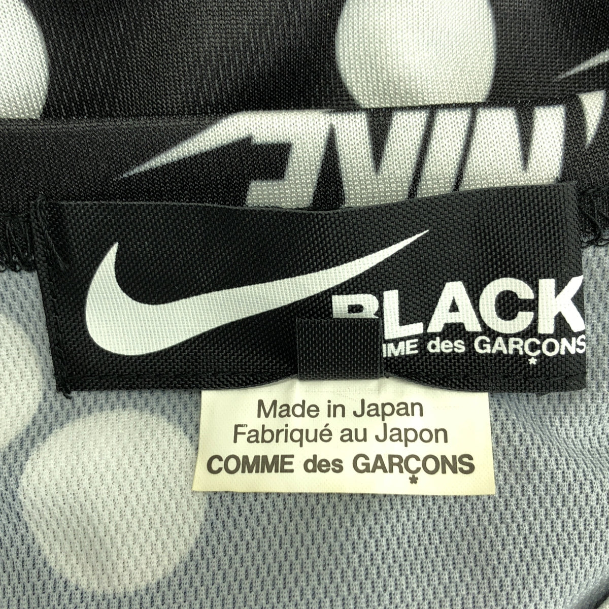 BLACK COMME des GARCONS / 블랙콤 데 걸슨 | 2019AW | × NIKE / 나이키 총무늬 로고 T셔츠 컷소우 | XXL | 블랙/화이트 | 남성