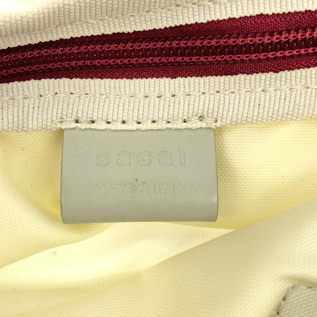 sacai / Sacai |經典折疊尼龍小單肩包 |白色/粉紅色 |女性的