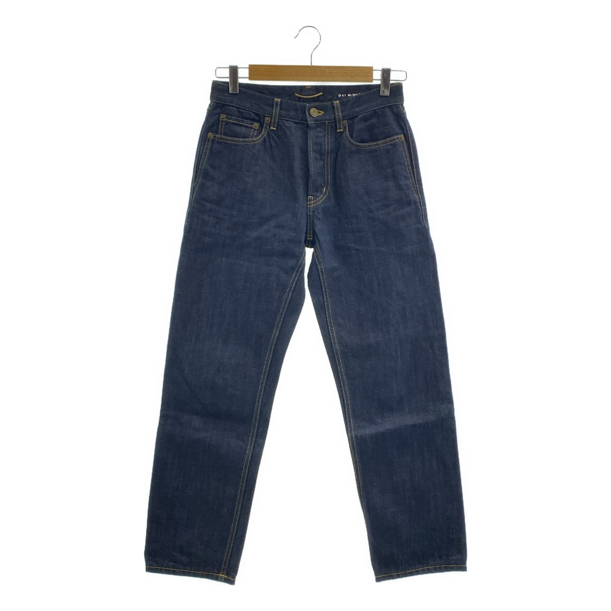 SAINT LAURENT | D41 W / 90 年代-MW 標誌刺繡牛仔褲 | 尺寸 26 | 靛藍 | 女款