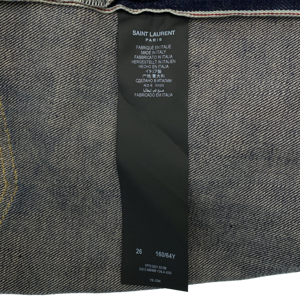 SAINT LAURENT / 생로랑 | D41 W / 90'S-MW 로고 엠브로이더리 데님 팬츠 | 26 |