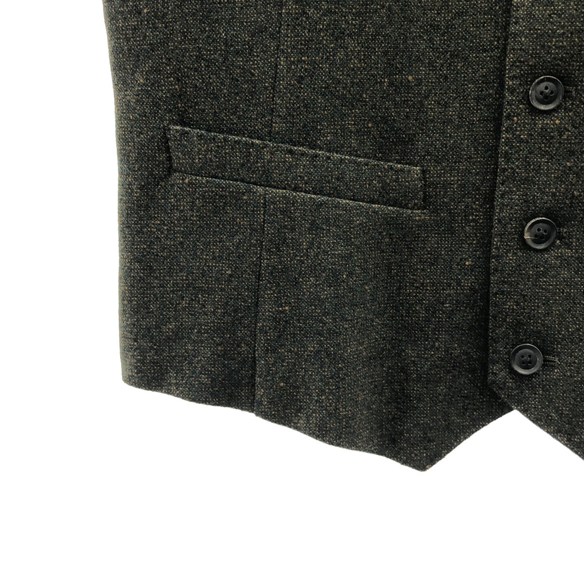 【美品】  kolor / カラー | ウール ジレ ベスト | 1 | オリーブ | メンズ