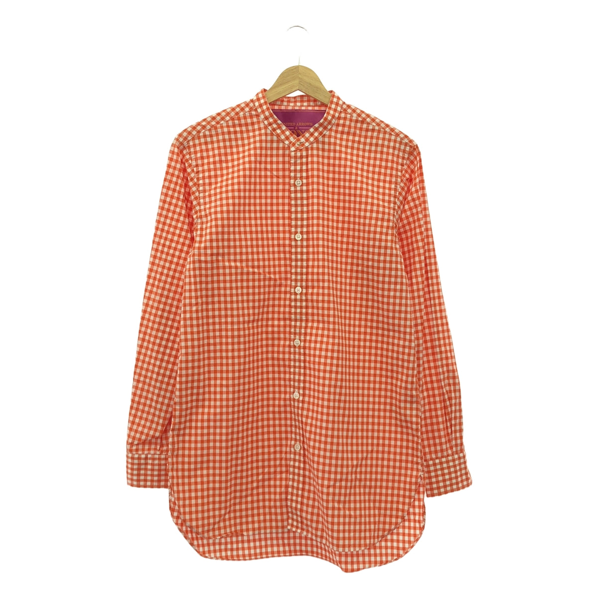[狀況良好] UNITED ARROWS &amp; SONS |格紋立領襯衫 | S |紅色/白色 |男士