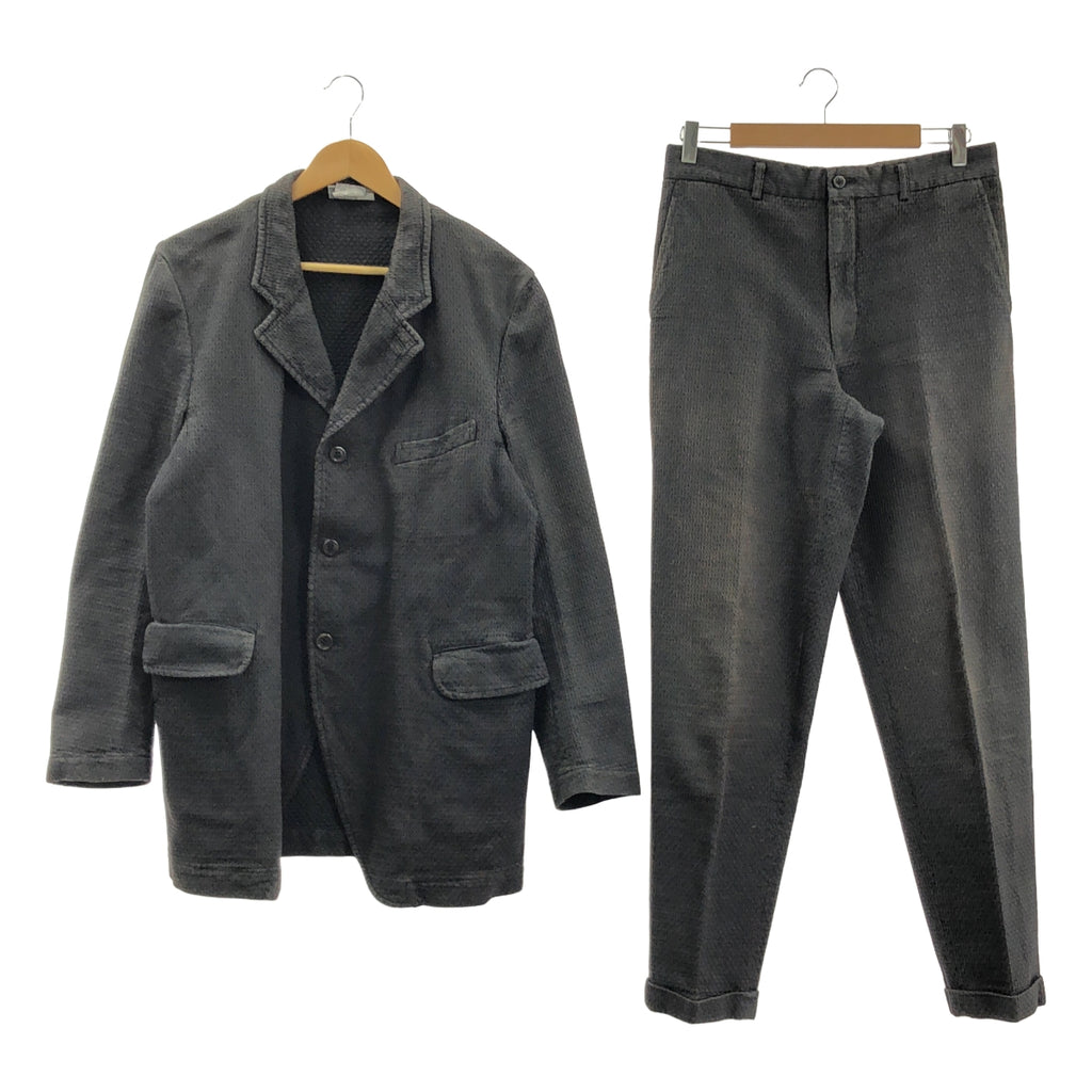COMME des GARCONS HOMME PLUS / コムデギャルソンオムプリュス | 1999AW | セットアップ / コットン 染め加工 3ボタン ジャケット テーパードパンツ | M | メンズ