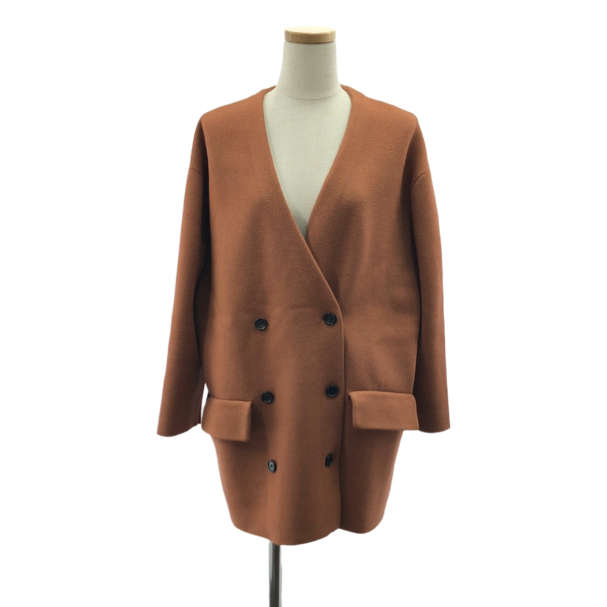 DEMYLEE / 데밀리 | 노 컬러 니트 재킷 | S | 브라운 | 여성