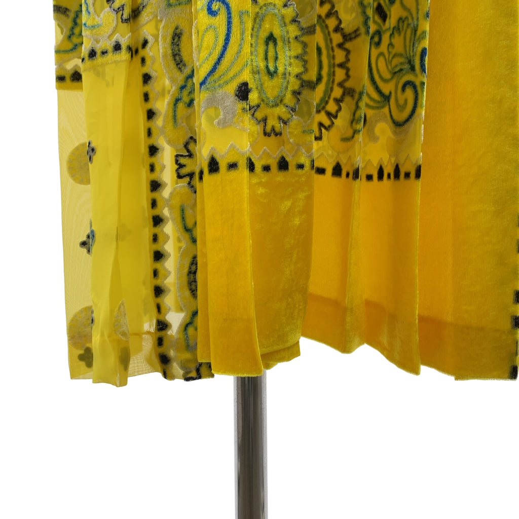 sacai | 佩斯利褶飾連身裙，混合佈料 | 尺寸 1 | 女款