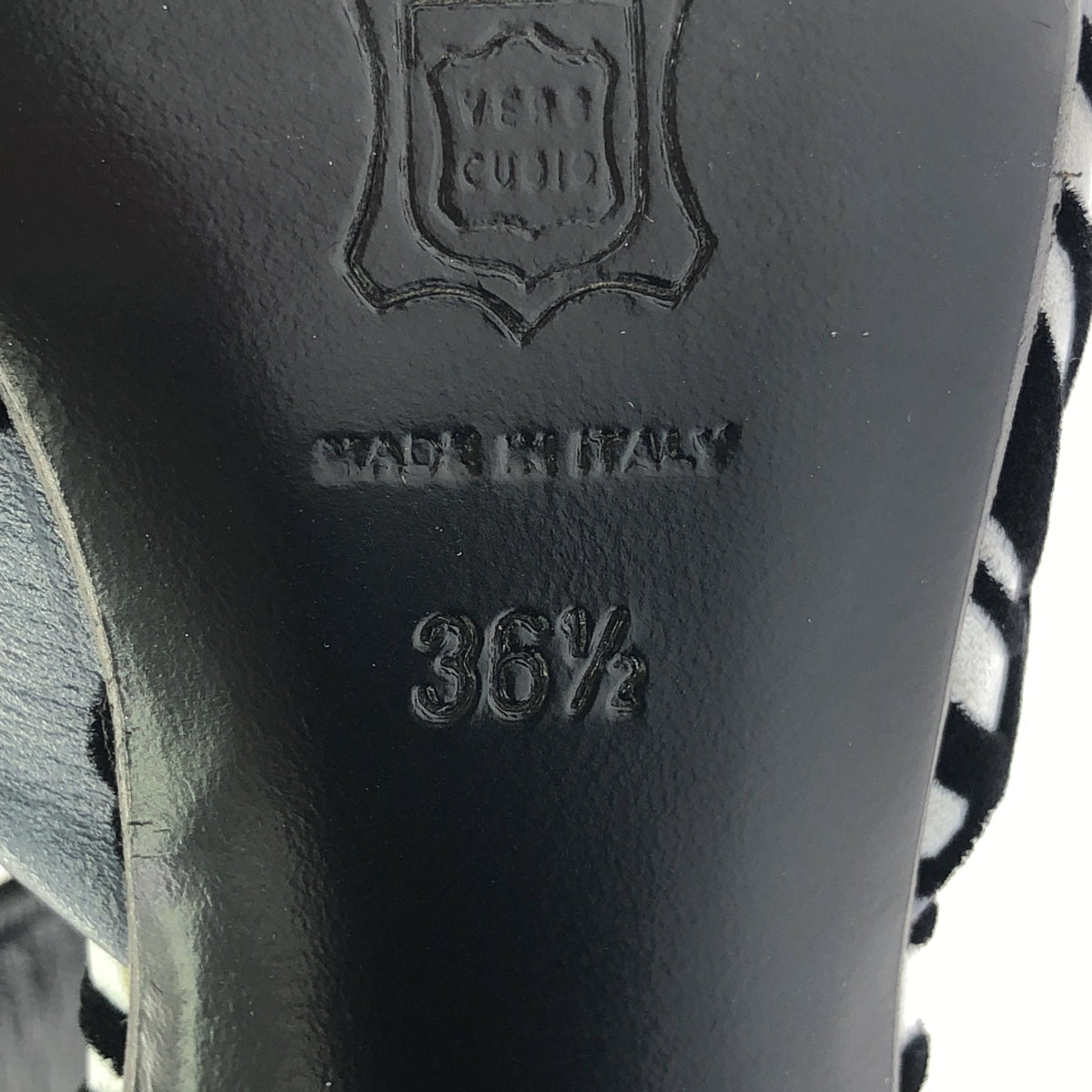 PIERRE HARDY / ピエールアルディ | 総柄 オープントゥ ヒールパンプス | 36 1/2 | ブルー/ホワイト/ブラック | レディース