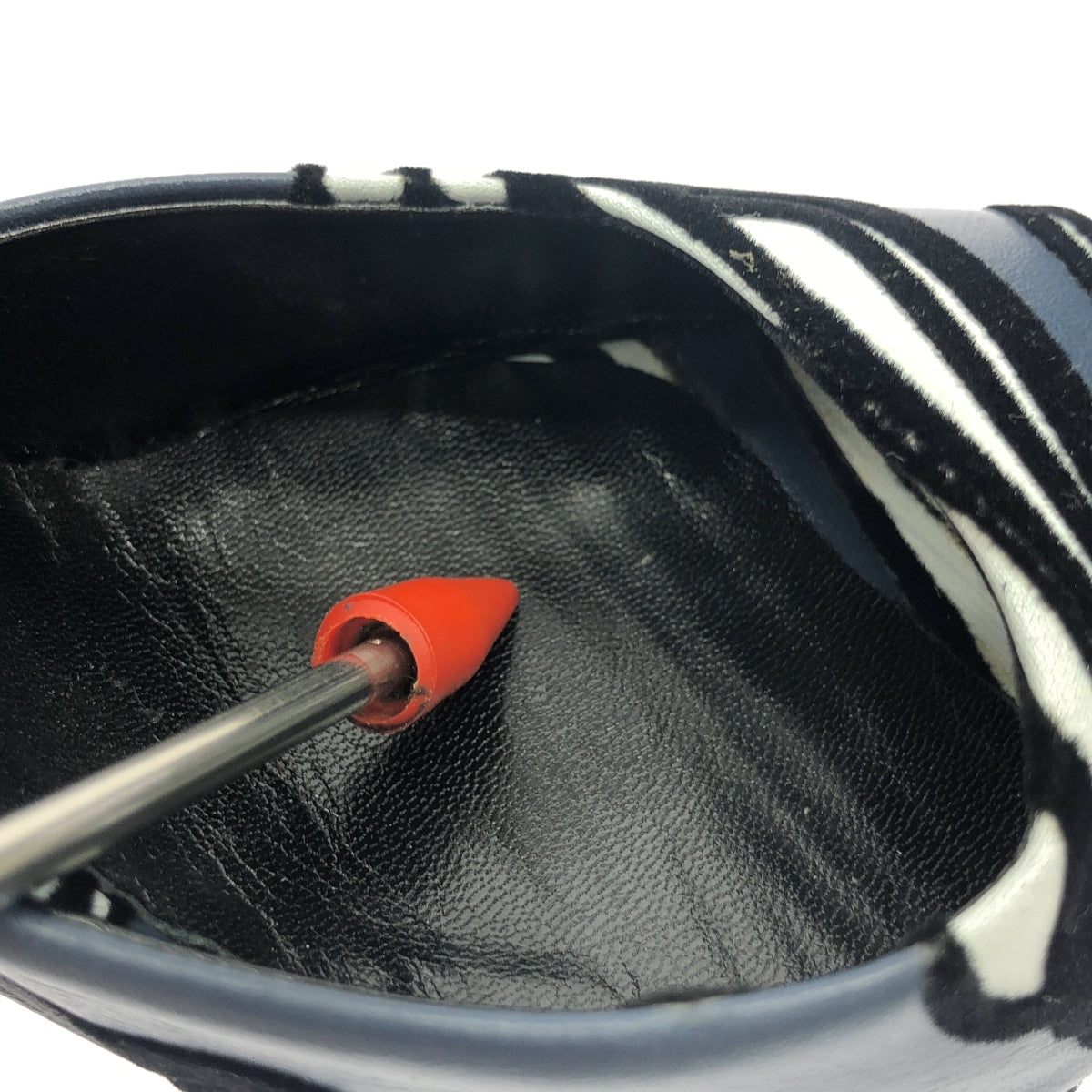 PIERRE HARDY / ピエールアルディ | 総柄 オープントゥ ヒールパンプス | 36 1/2 | ブルー/ホワイト/ブラック | レディース