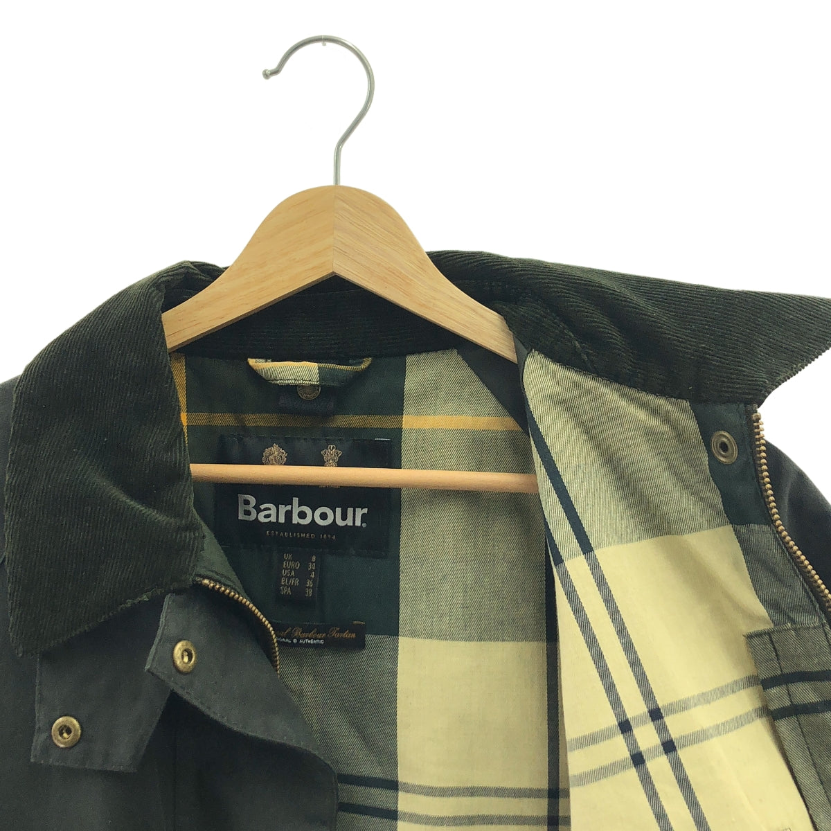 Barbour Tain Wax 夾克（類似新品）| UK8 碼 | 卡其色 | 女款