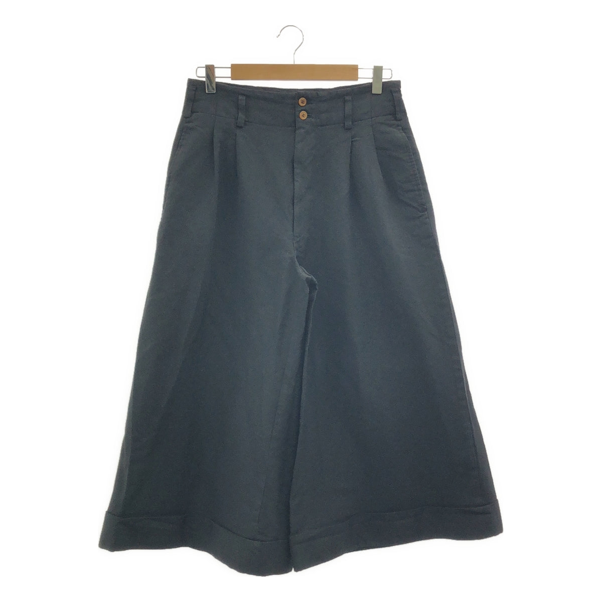 COMME des GARCONS / コムデギャルソン | 2015AW | 特殊加工 ポリエステル ワイド ロールアップ パンツ | S | レディース