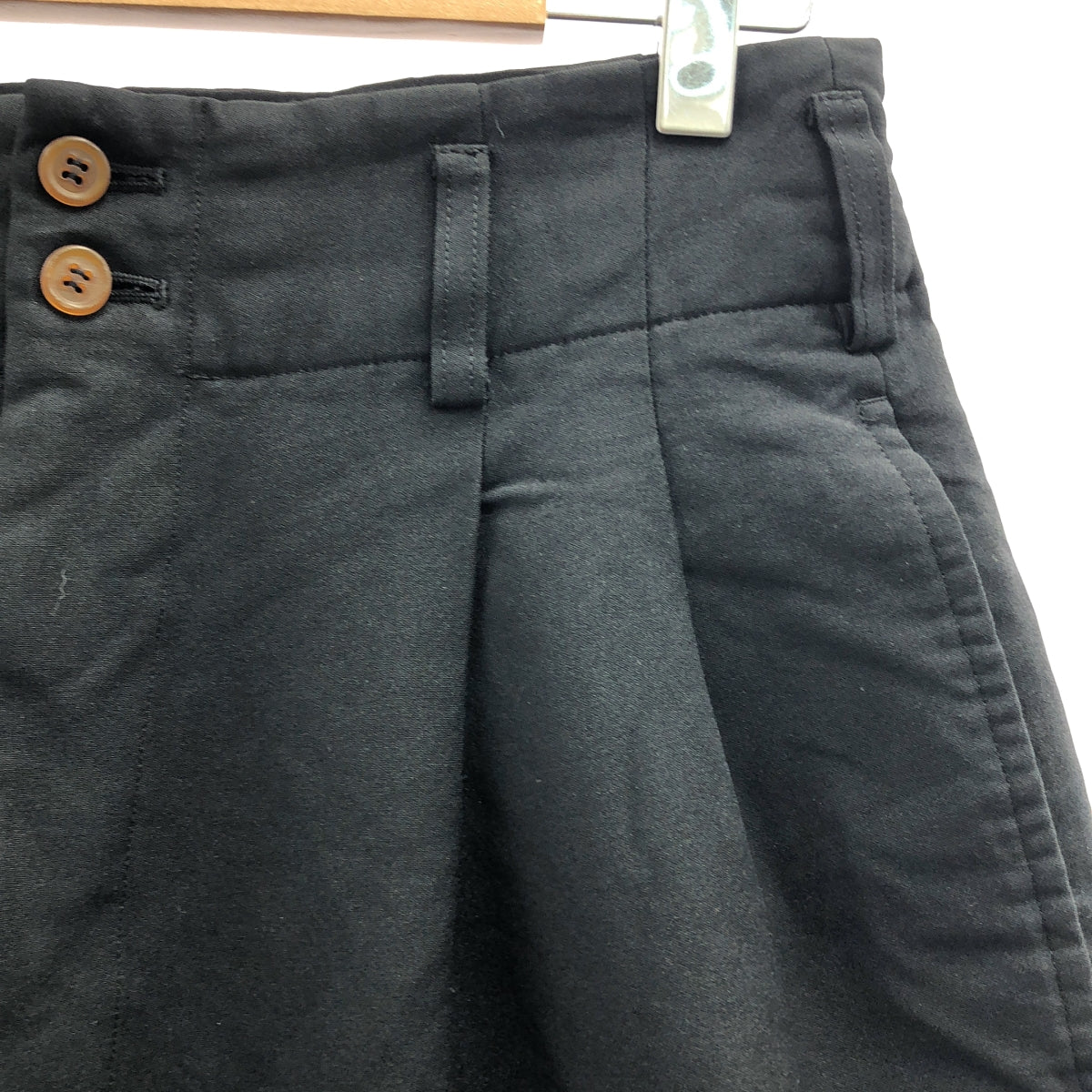 COMME des GARCONS / コムデギャルソン | 2015AW | 特殊加工 ポリエステル ワイド ロールアップ パンツ | S | レディース