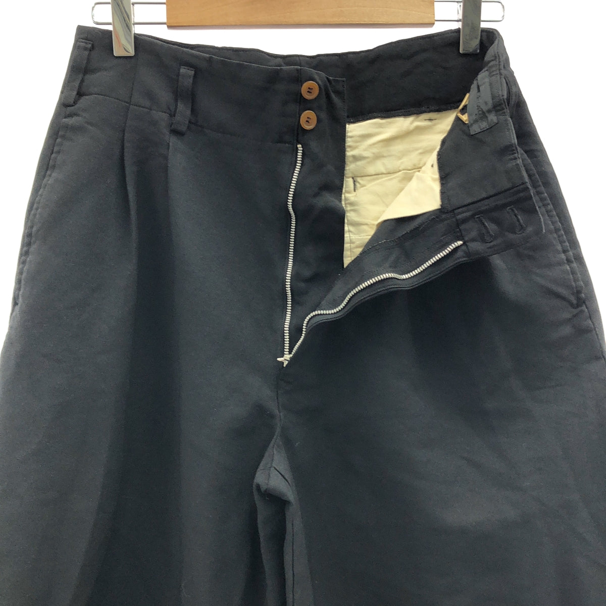 COMME des GARCONS / コムデギャルソン | 2015AW | 特殊加工 ポリエステル ワイド ロールアップ パンツ | S | レディース