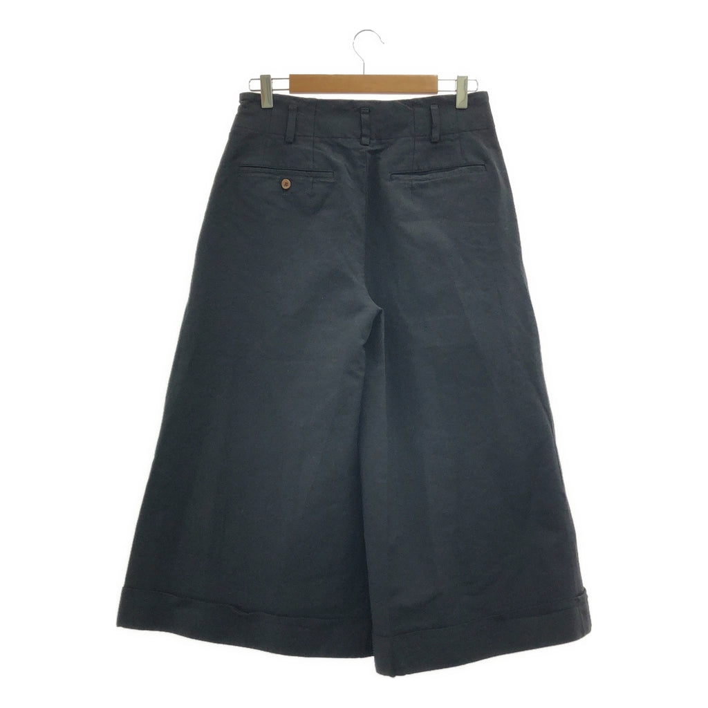 COMME des GARCONS / コムデギャルソン | 2015AW | 特殊加工 ポリエステル ワイド ロールアップ パンツ | S | レディース