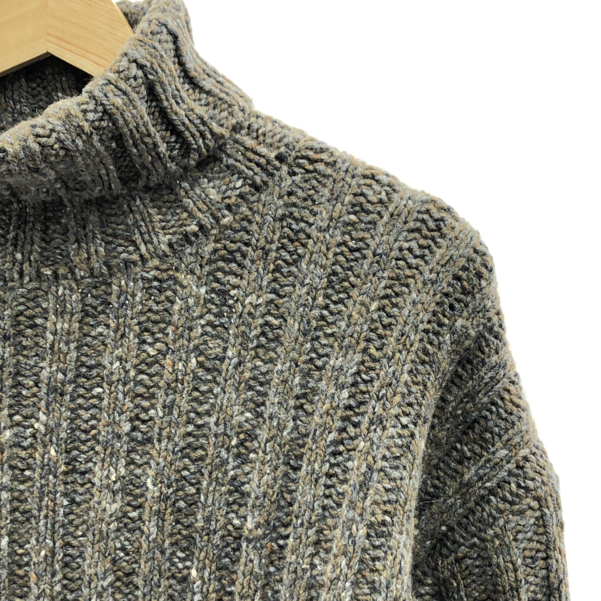 Agnes b. HOMME / 아니에스베옴 | 하이넥 울 니트 | 1 | 브라운계 | 남성