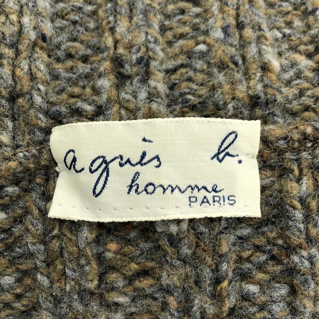 Agnes b. HOMME / アニエスベーオム | ハイネック ウールニット | 1 | ブラウン系 | メンズ