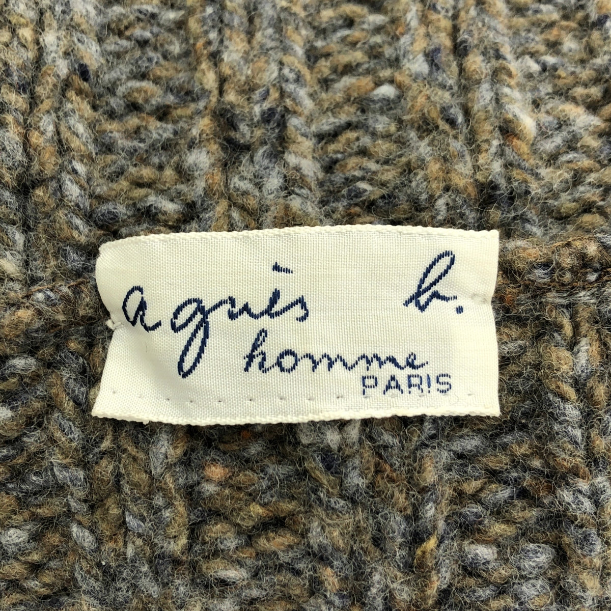 Agnes b. HOMME / 아니에스베옴 | 하이넥 울 니트 | 1 | 브라운계 | 남성