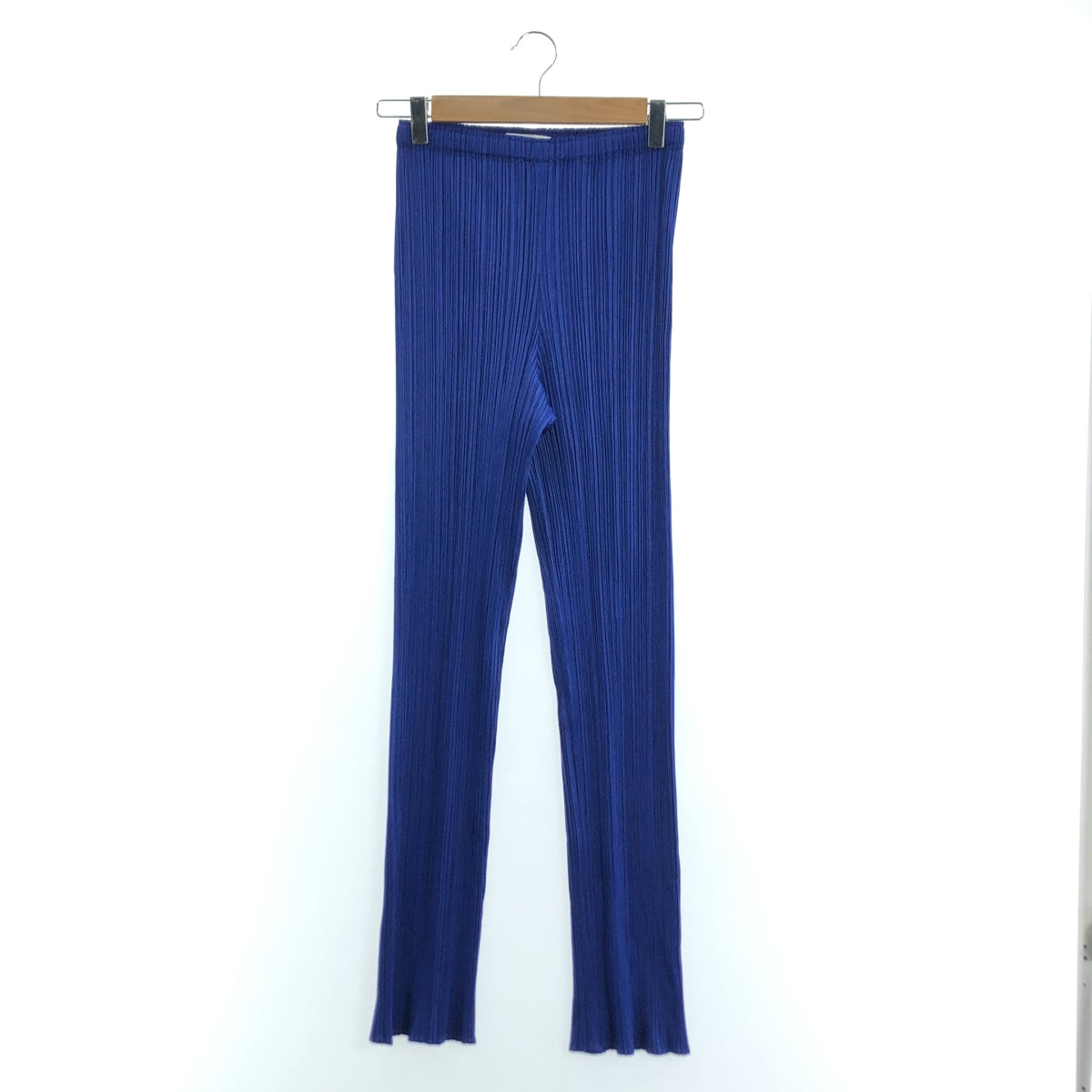 PLEATS PLEASE ISSEY MIYAKE | 褶飾修身喇叭褲 | 3碼 | 藍色 | 女款
