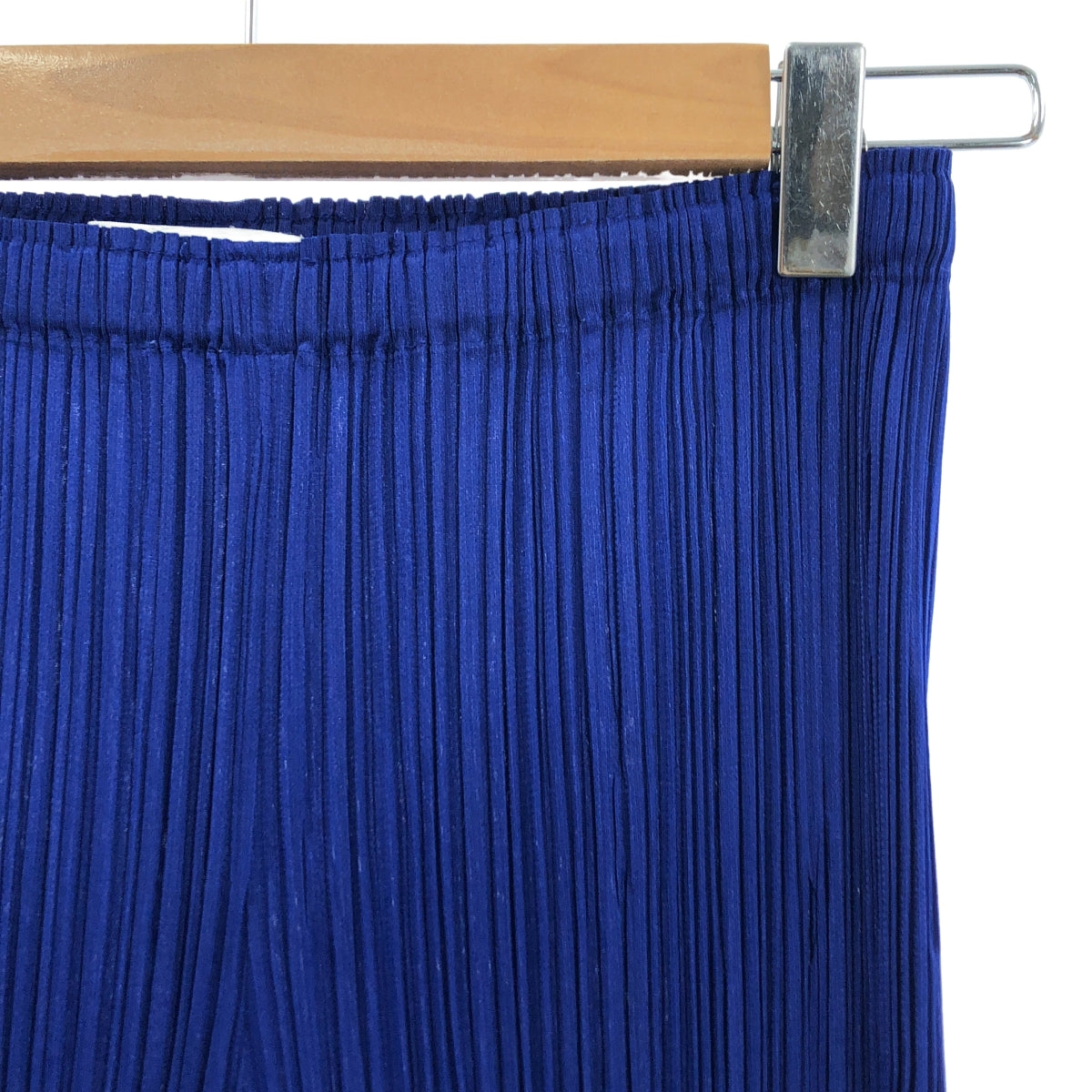PLEATS PLEASE ISSEY MIYAKE | 褶飾修身喇叭褲 | 3碼 | 藍色 | 女款