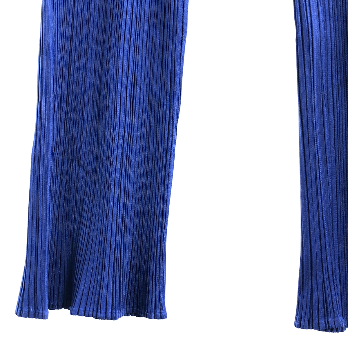 PLEATS PLEASE ISSEY MIYAKE | 褶飾修身喇叭褲 | 3碼 | 藍色 | 女款