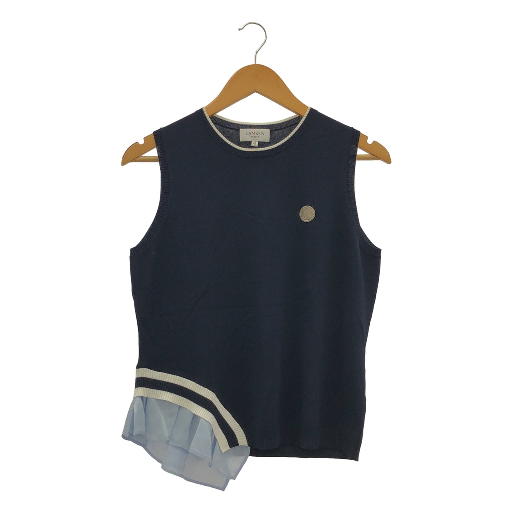 LANVIN / ランバン | SPORT / アシンメトリー フリル ニット ベスト | 42 | レディース
