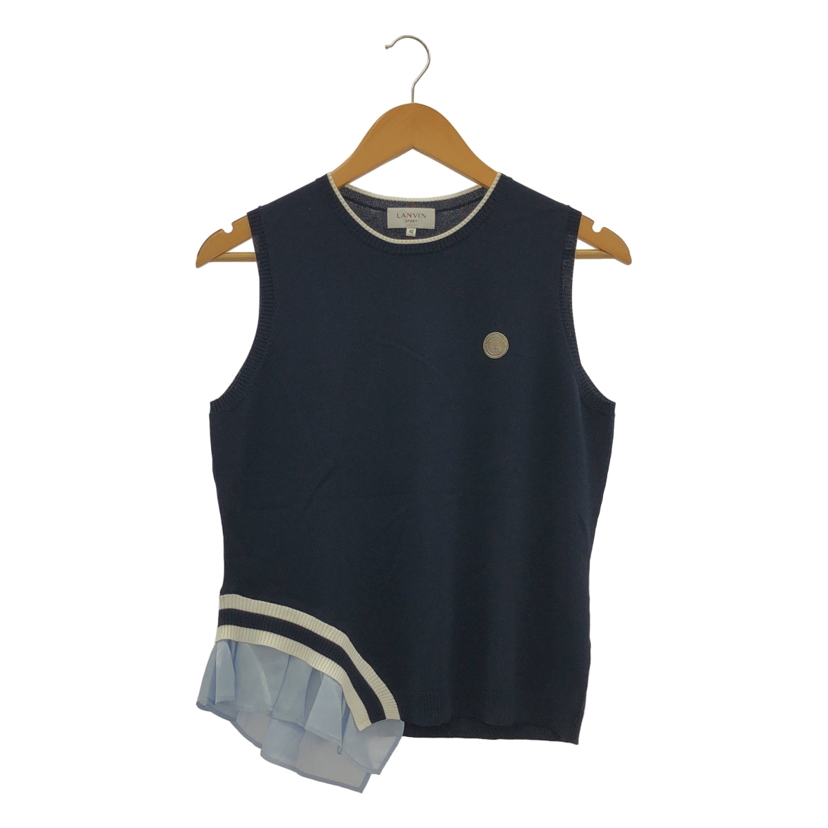 LANVIN | 運動 | 不對稱荷葉邊針織背心 | 尺寸 42 | 女款