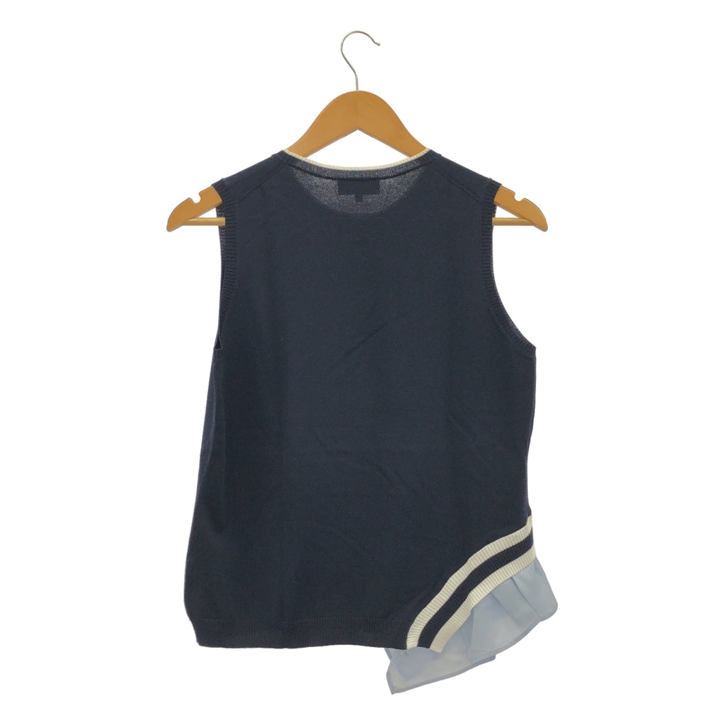 LANVIN / ランバン | SPORT / アシンメトリー フリル ニット ベスト | 42 | レディース