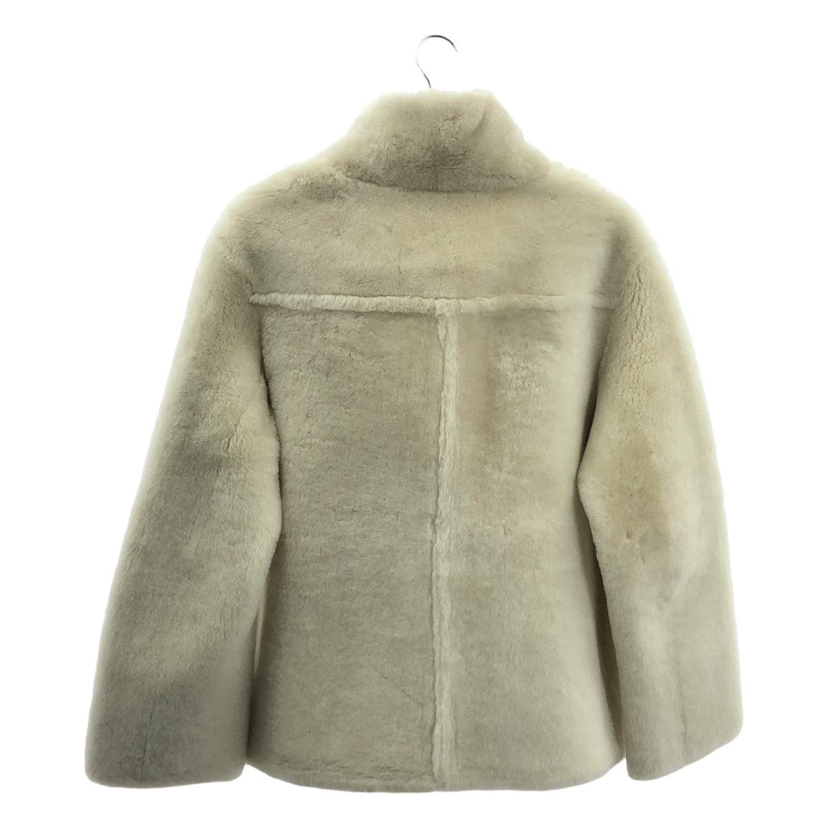 YVES SALOMON / 이브살로몬 | 램 무튼 보아 하프 코트 | 34 | 베이지 | 여성