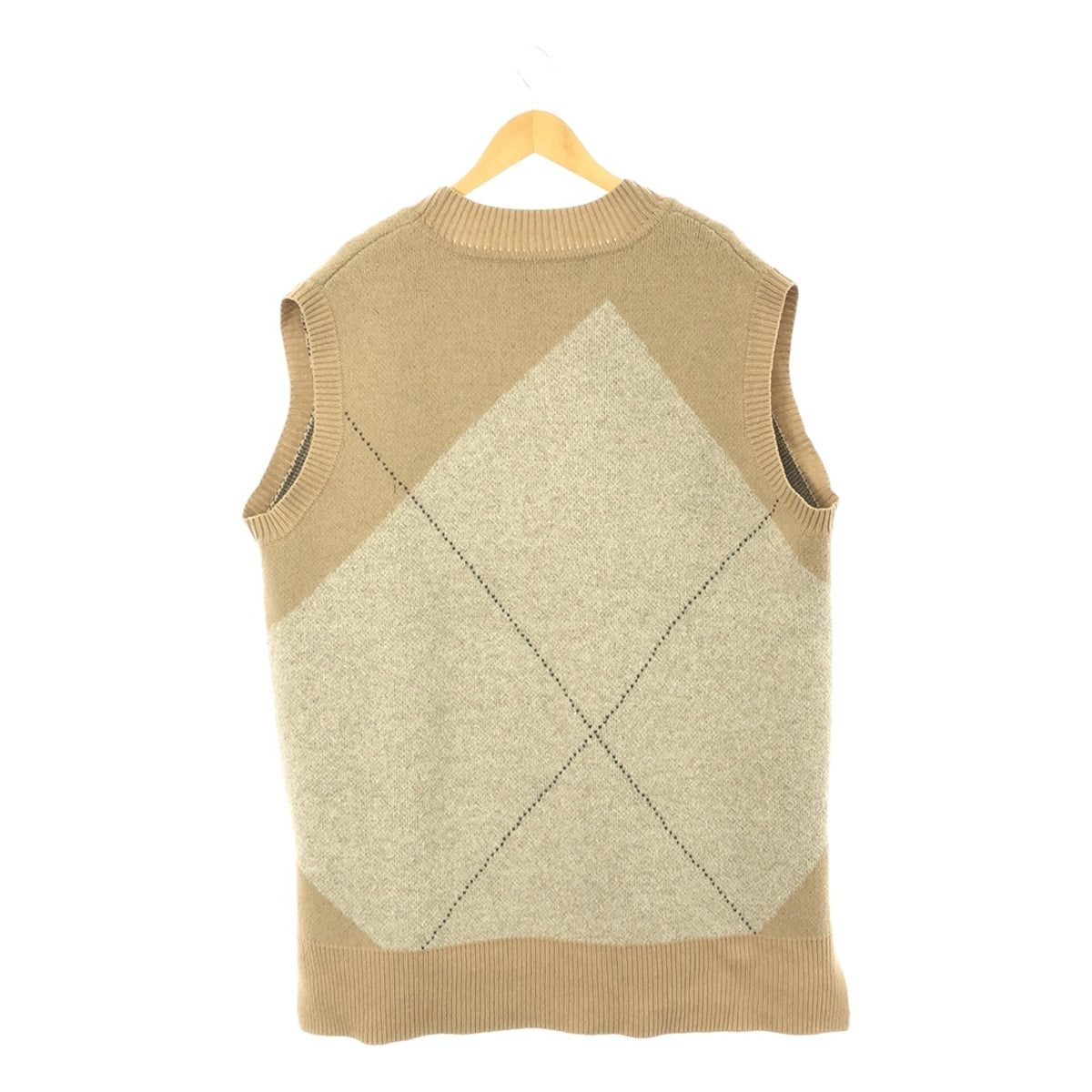 [Good Condition] INSCRIRE | Over-wool knit vest | Beige | Women's