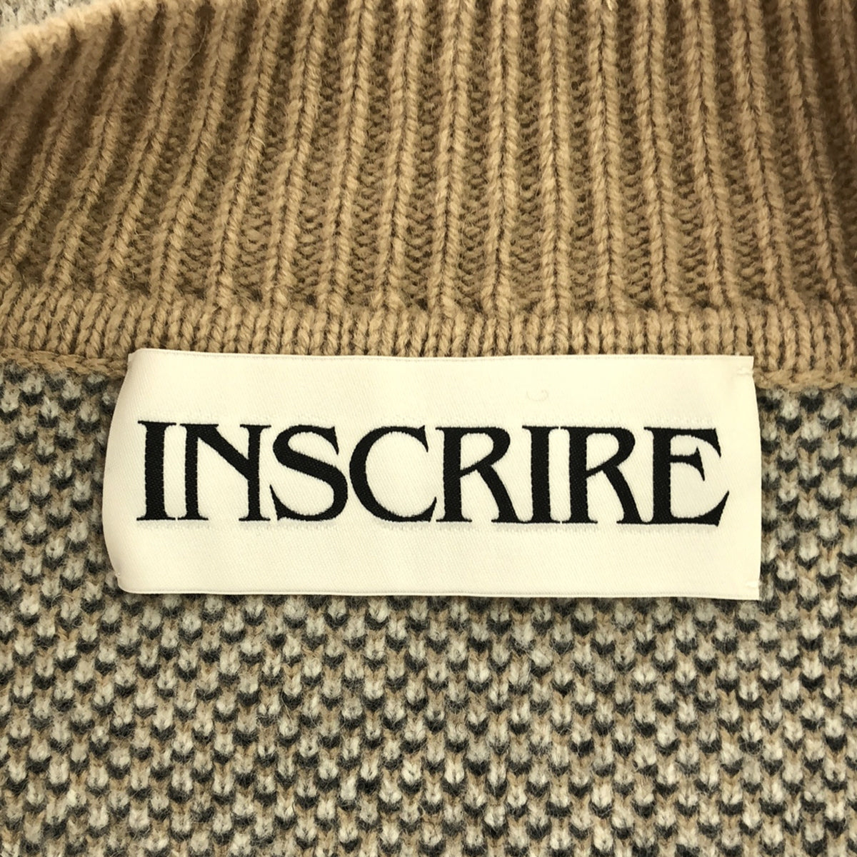 [Good Condition] INSCRIRE | Over-wool knit vest | Beige | Women's