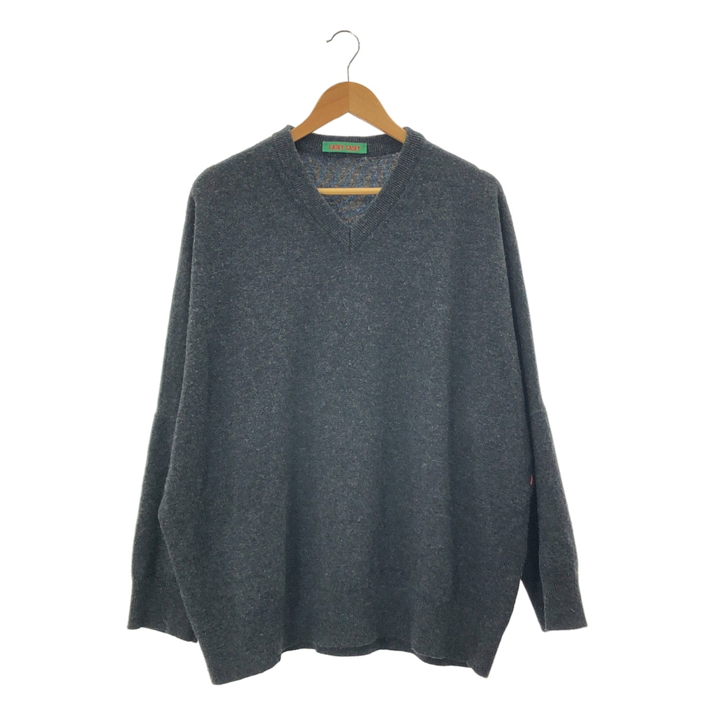 CASEY CASEY / ケーシーケーシー | 2020AW | TRICOT 5 CANBERRA ウール Vネック ニット | S | ダークグレー | メンズ