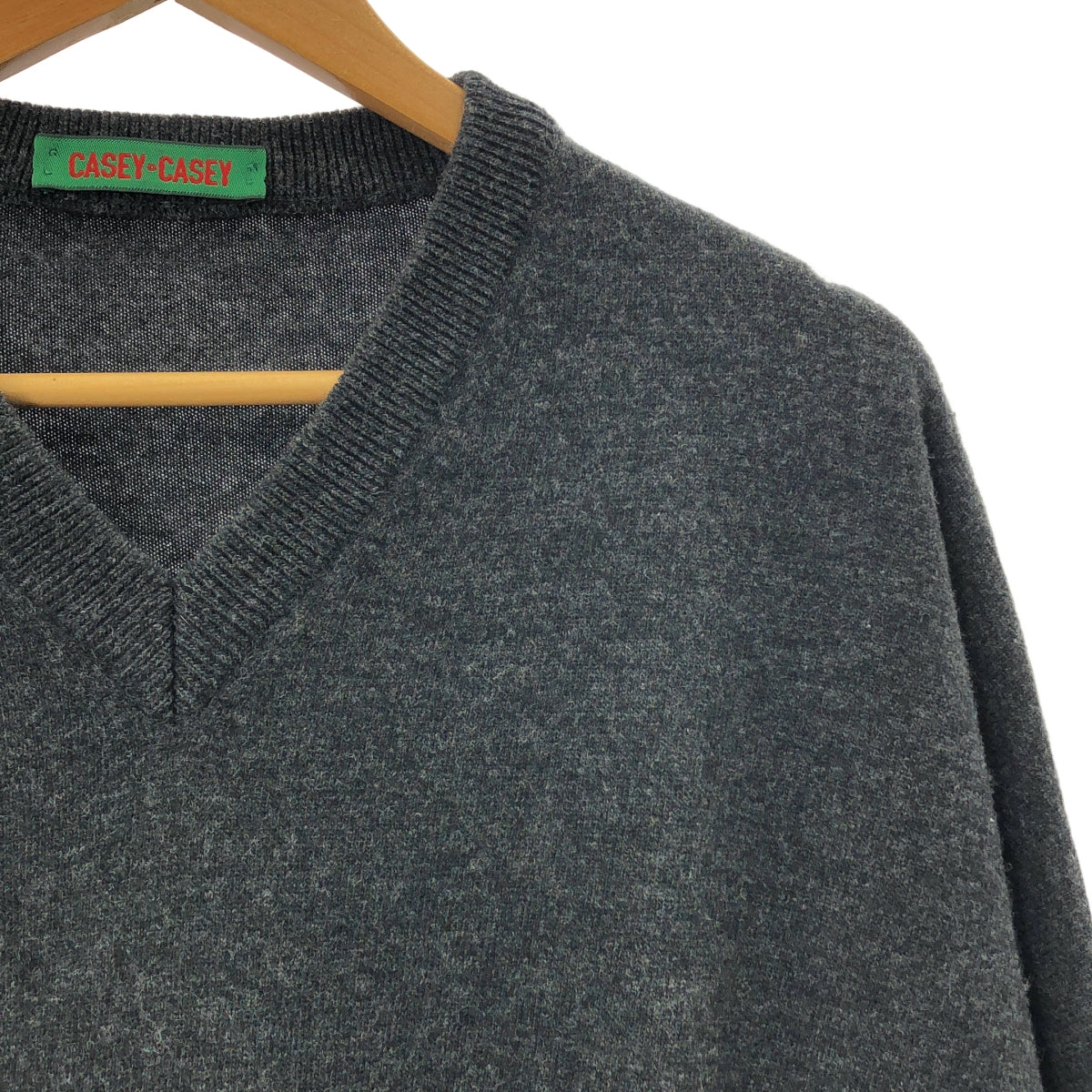 CASEY CASEY / ケーシーケーシー | 2020AW | TRICOT 5 CANBERRA ウール Vネック ニット | S | ダークグレー | メンズ