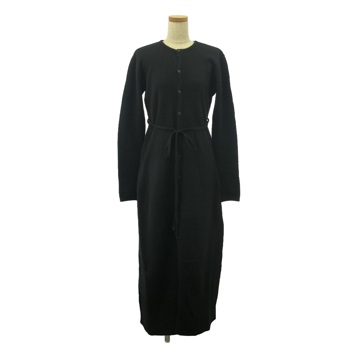 AURALEE / 오라리 | 2023AW | RASCHEL MOLE KNIT ONE-PIECE / 벨티드 니트 원피스 | 1 | 블랙 | 여성