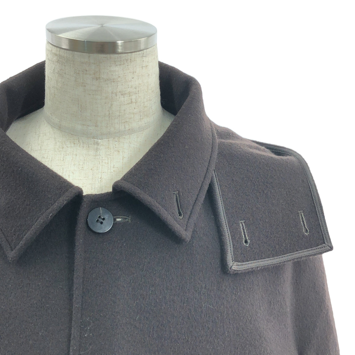 OVERCOAT / オーバーコート | Beaver Wool Short Coat With Removable Hood / ウール ショートコート | 2 | ダークブラウン | メンズ