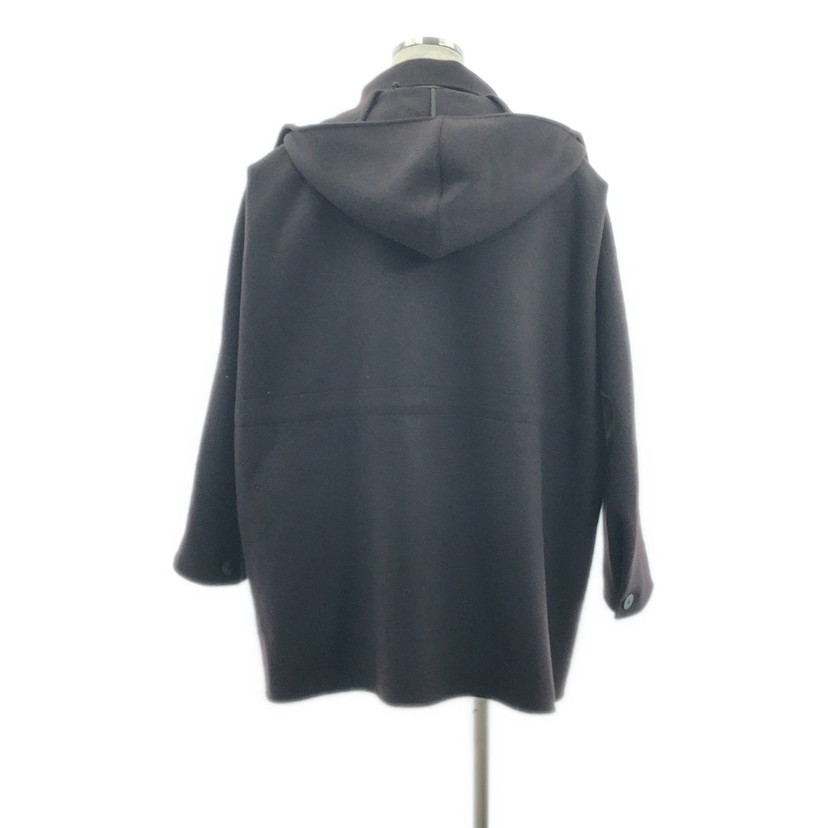 OVERCOAT / オーバーコート | Beaver Wool Short Coat With Removable Hood / ウール ショートコート | 2 | ダークブラウン | メンズ
