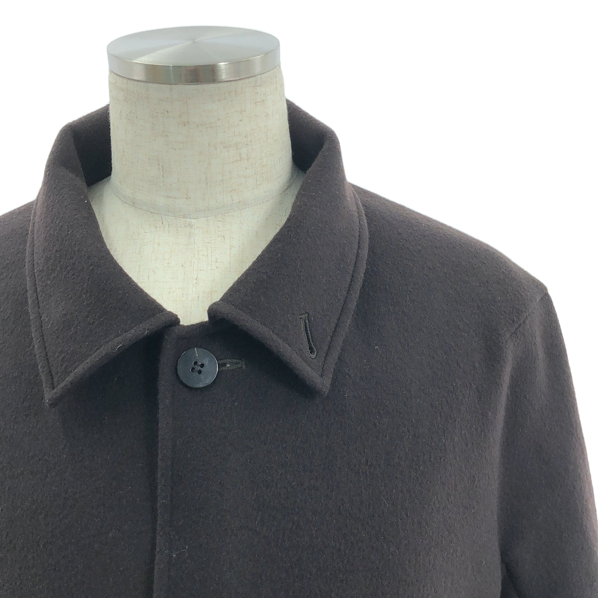 OVERCOAT / オーバーコート | Beaver Wool Short Coat With Removable Hood / ウール ショートコート | 2 | ダークブラウン | メンズ