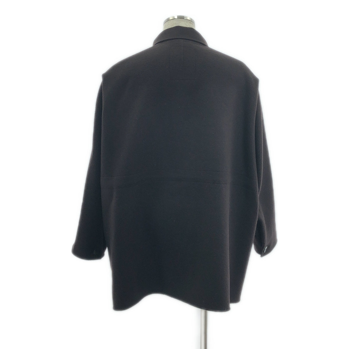 OVERCOAT / オーバーコート | Beaver Wool Short Coat With Removable Hood / ウール ショートコート | 2 | ダークブラウン | メンズ