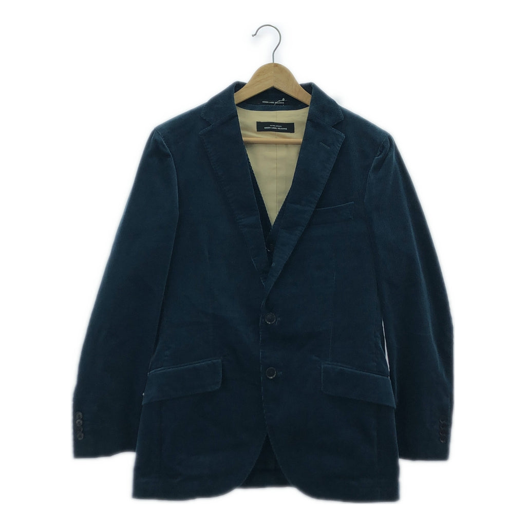 【미품】 UNITED ARROWS green label relaxing / 유나이티드 아로즈 그린 라벨 릴랙싱 | × DUCA VISCONTI DI MODRONE / 3 개 코듀로이 재킷 지레 베스트 슬랙스 바지 / 설정 | 44/44/80 | COBALT | 남성