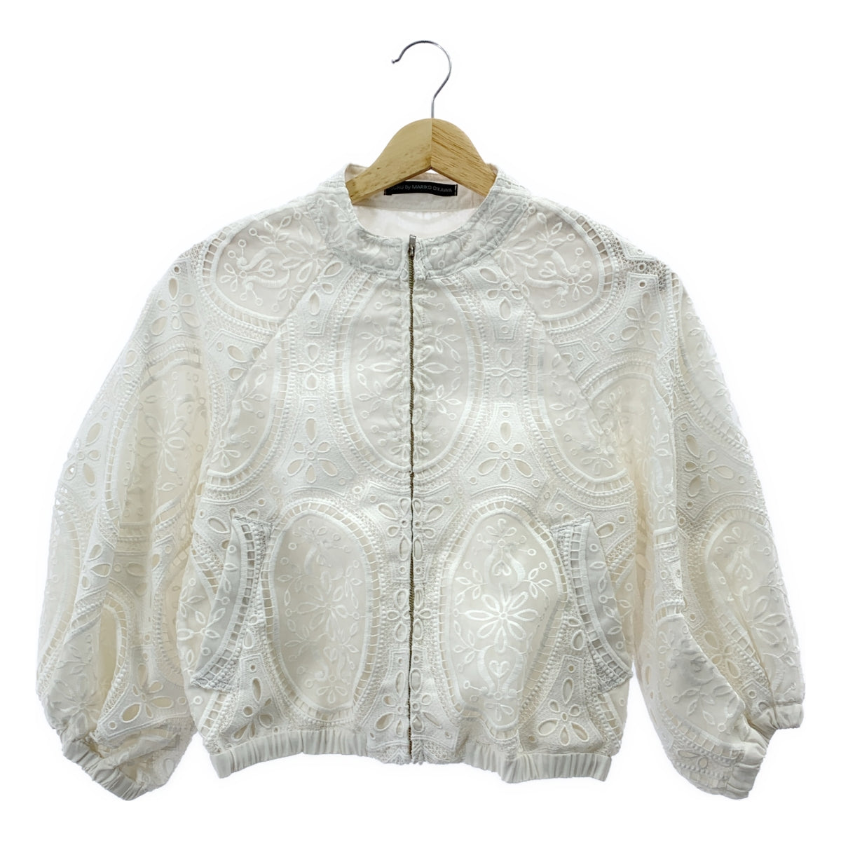 及川真理子 | TSURU Trenia 蕾絲刺繡夾克| SHOPBOP尺寸 F |白色|女性的