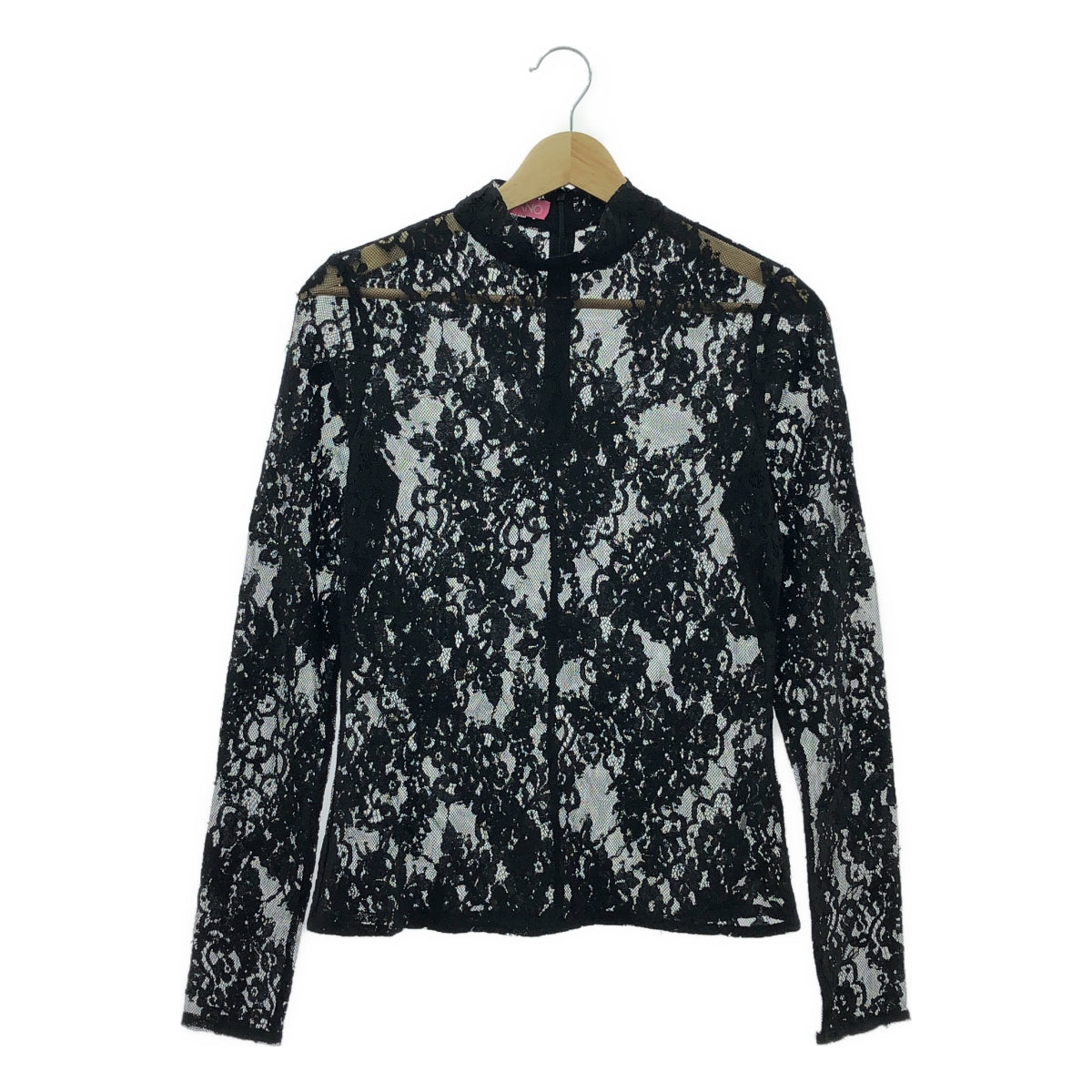 VIVIANO / ヴィヴィアーノ | 2024AW | フラワー レース ハイネック トップス | M | ブラック | レディース