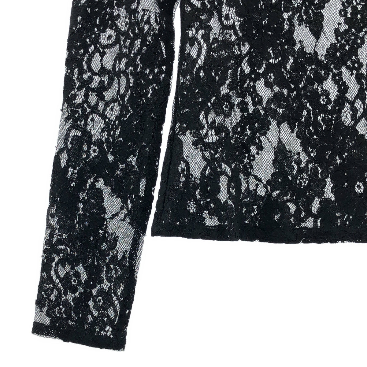 VIVIANO / ヴィヴィアーノ | 2024AW | フラワー レース ハイネック トップス | M | ブラック | レディース
