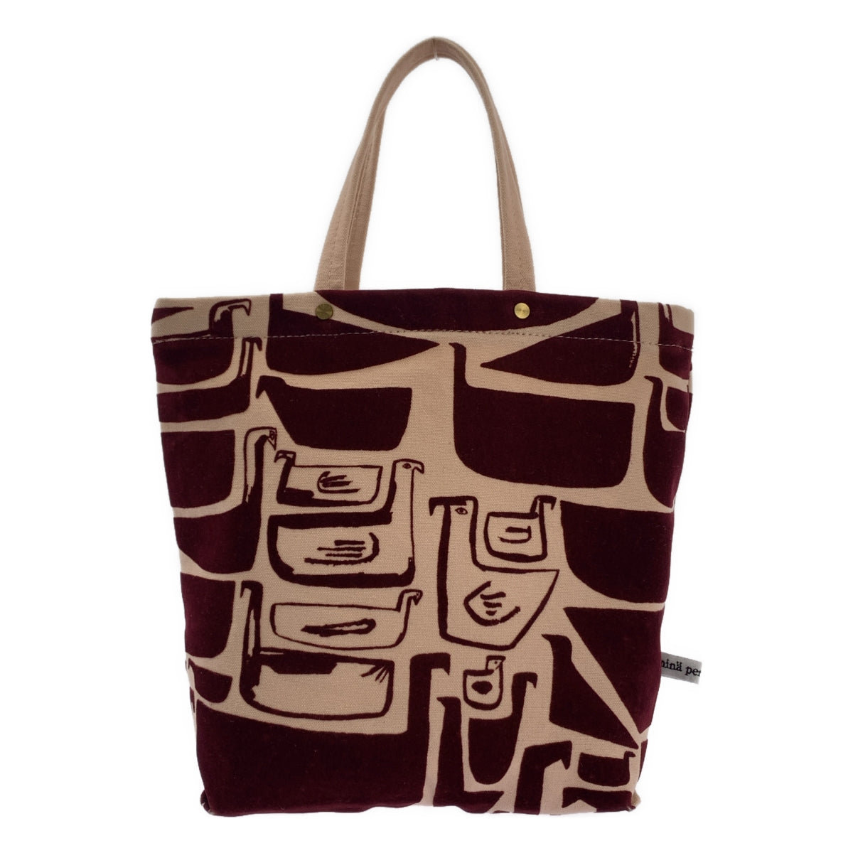 [狀況極佳] mina perhonen | Bird Land 手袋 | 勃根地紅 | 女款