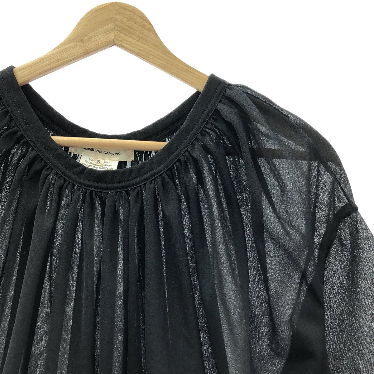 COMME des GARCONS / 콤데 갤슨 | 2023SS | 폴리에스터 개더 풀오버 셔츠 탑스 | S |